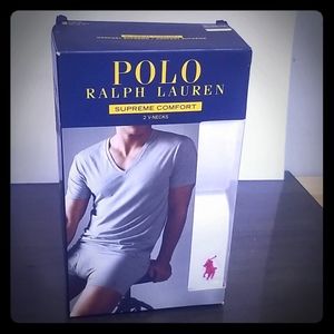 2 V-NECKS BY POLO RALPH LAUREN